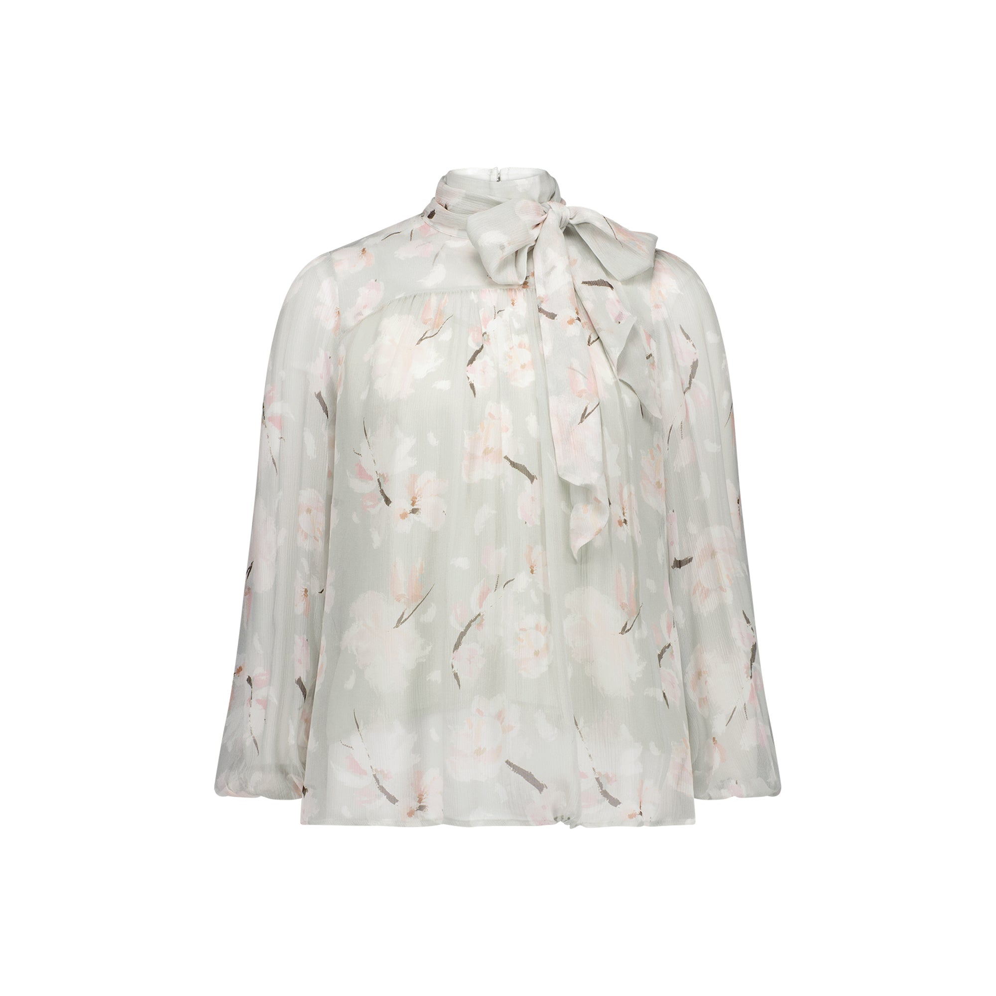 GEORGIA SILK BLOUSE - SAKURA PRINT