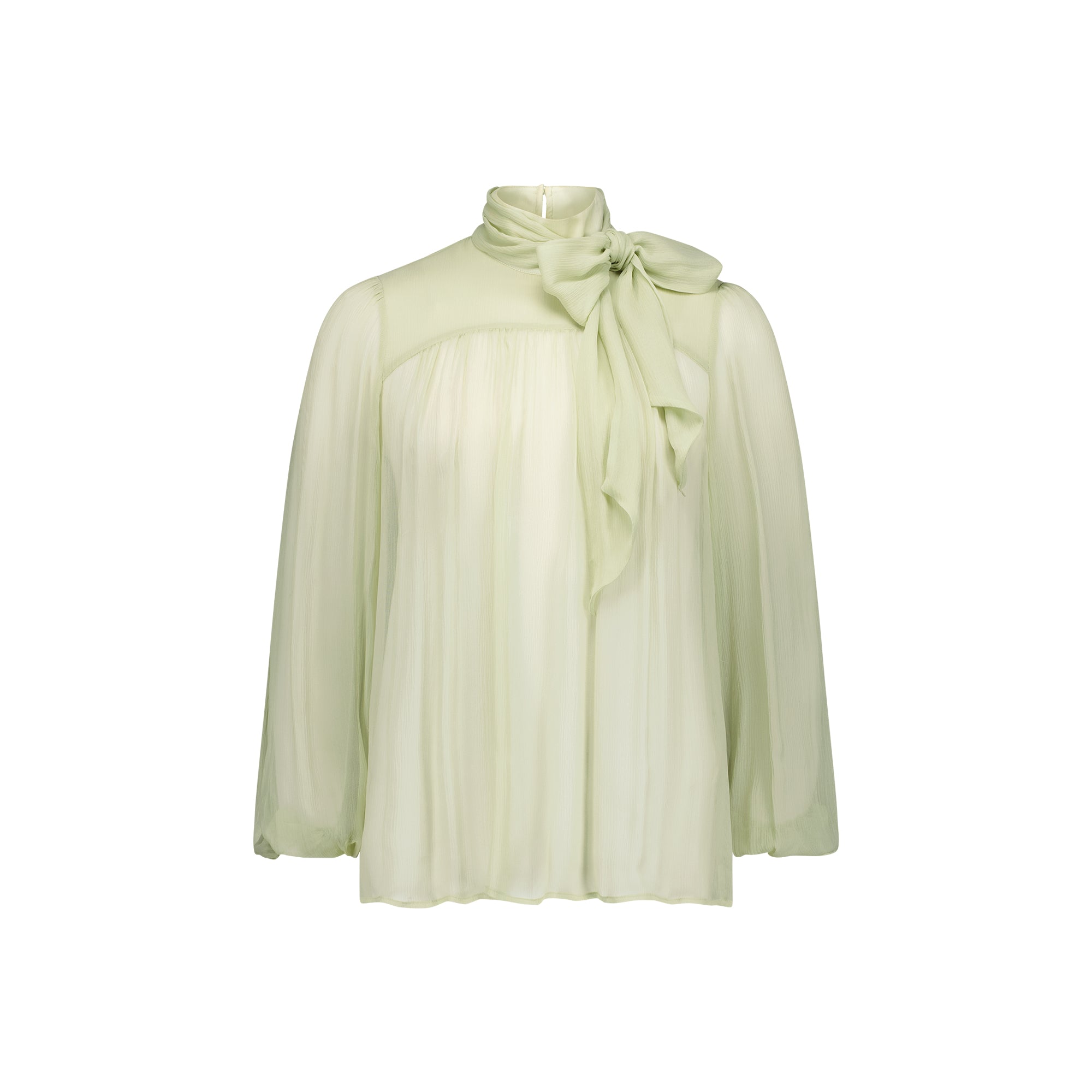 GEORGIA SILK BLOUSE - SAGE