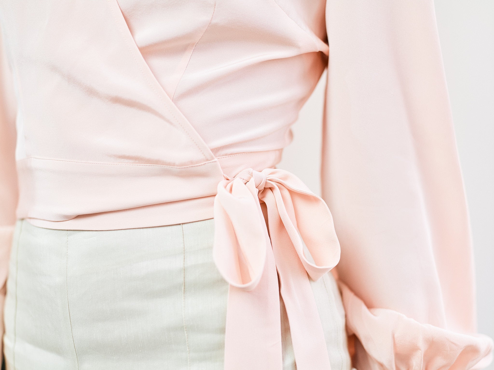 MIRA SILK WRAP BLOUSE
